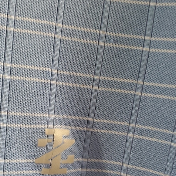 Izod GOLF Shirt Mens Size Xl X-large Blue White Striped Boxed Lines Polo… - Picture 11 of 14